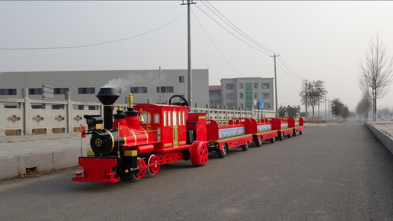 24座無軌騎跨小火車（中國紅）